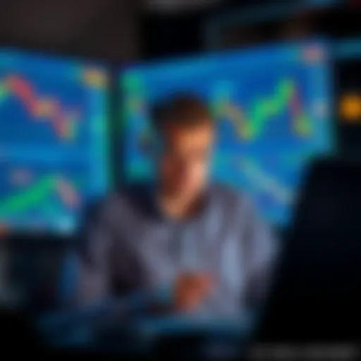 A person looking puzzled while examining cryptocurrency charts and graphs on a laptop, highlighting the confusion of selling high but losing money.