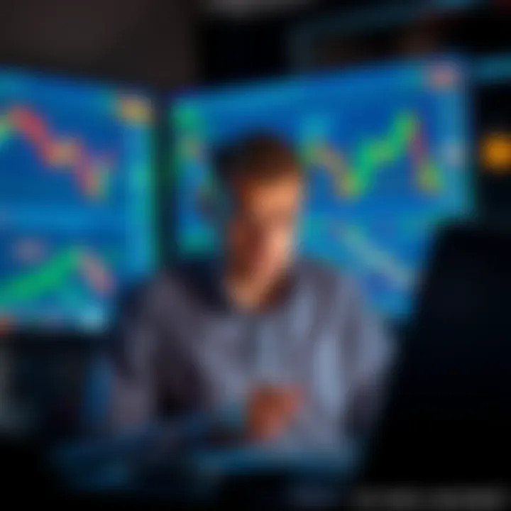 A person looking puzzled while examining cryptocurrency charts and graphs on a laptop, highlighting the confusion of selling high but losing money.