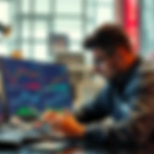 A person looks frustrated while comparing capital gains calculations on a laptop with different financial graphs on the screen.