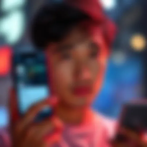 A person with a puzzled expression staring at a smartphone screen displaying app settings for max boost time
