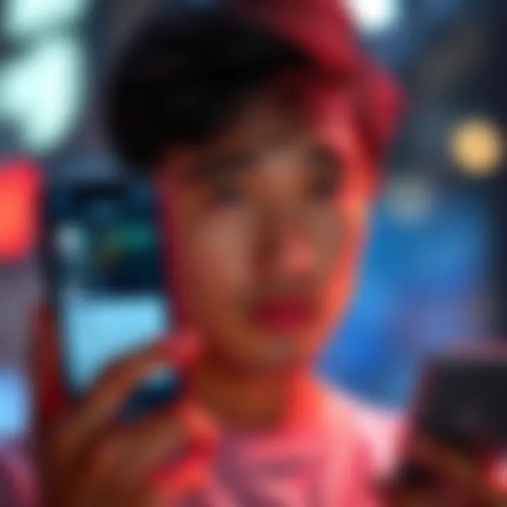 A person with a puzzled expression staring at a smartphone screen displaying app settings for max boost time