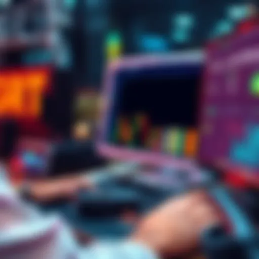 Person using a computer to convert PI cryptocurrency to USDT on Bitget exchange