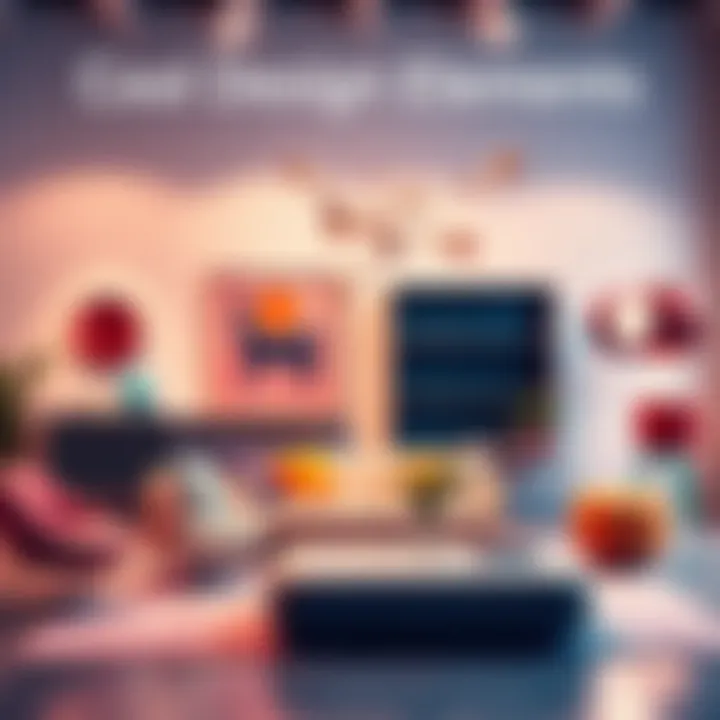 A collection of stylish design items showcasing various aesthetics, including modern furniture and vibrant art pieces.