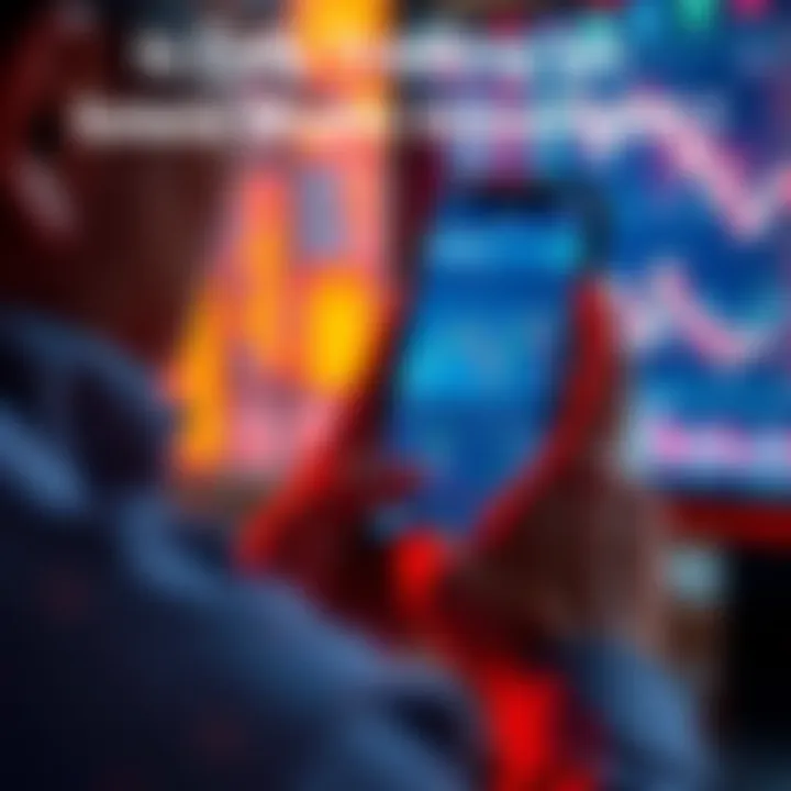 Copy Trading on Solana A beginner looking at a smartphone screen showing a trading app with Solana graphics and charts