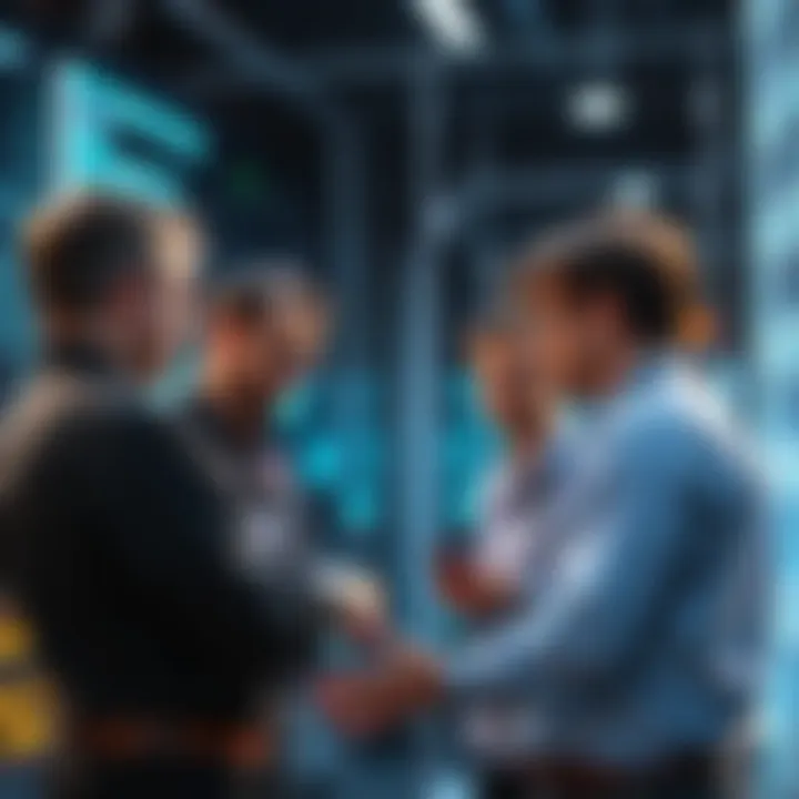 Group of engineers discussing Layer 1 architecture concepts like Consensus Mechanisms and P2P Networking