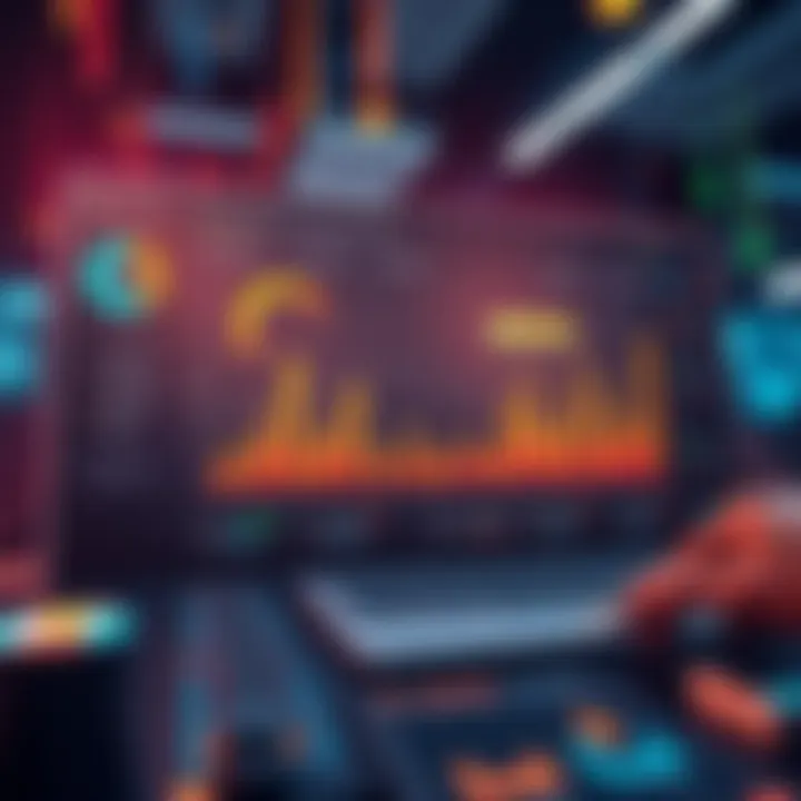 Illustration showing a digital dashboard tracking corporate cryptocurrency holdings and values