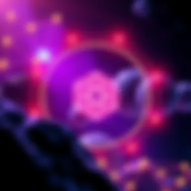 A visual representation of the Cosmos network with the ATOM token highlighted, symbolizing the shift from inflation to a revenue-driven model.