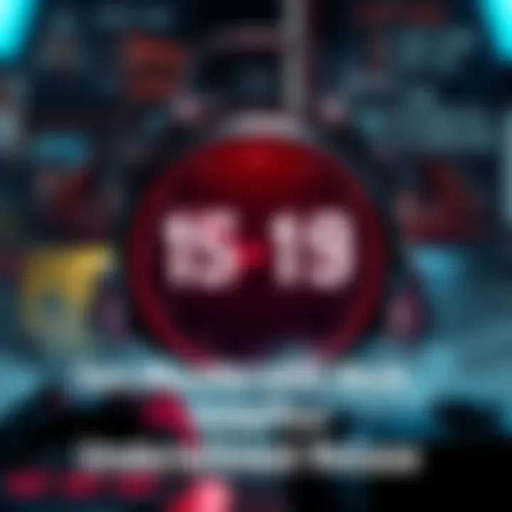 A clock counting down to the release of Rockstar's next game with gaming elements in the background
