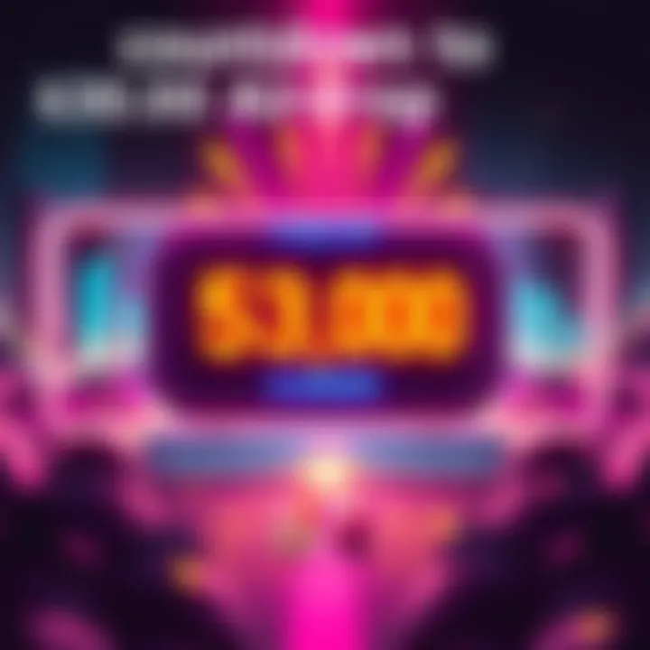 A vibrant countdown clock showing five days left to earn $30,000 in $MON, with dynamic graphics representing trading and referrals.