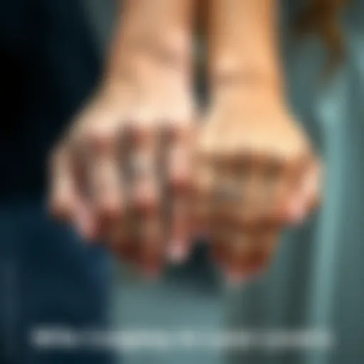 A couple holding hands, each wearing a ring, symbolizing their love and commitment to marry together with a third partner.