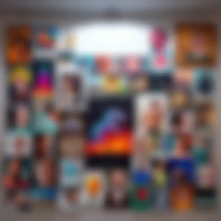 A collage of diverse art and design pieces showcasing different styles and personal expressions, symbolizing individuality.