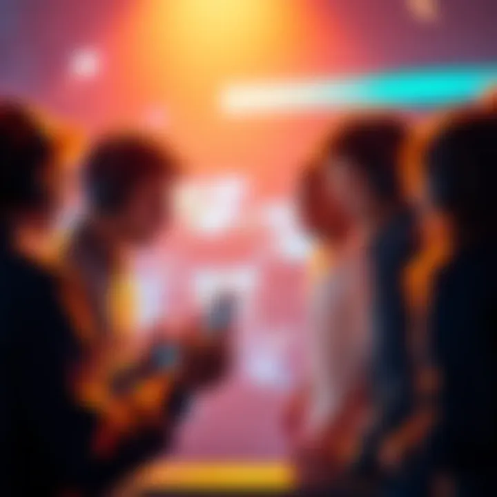 A group of creators uploading licensable video content to a digital platform, representing collaboration with brands.