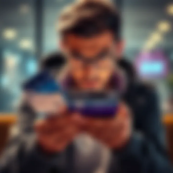 A frustrated customer holding a credit card and looking at a confusing email on a smartphone regarding a reward issue with Gemini.