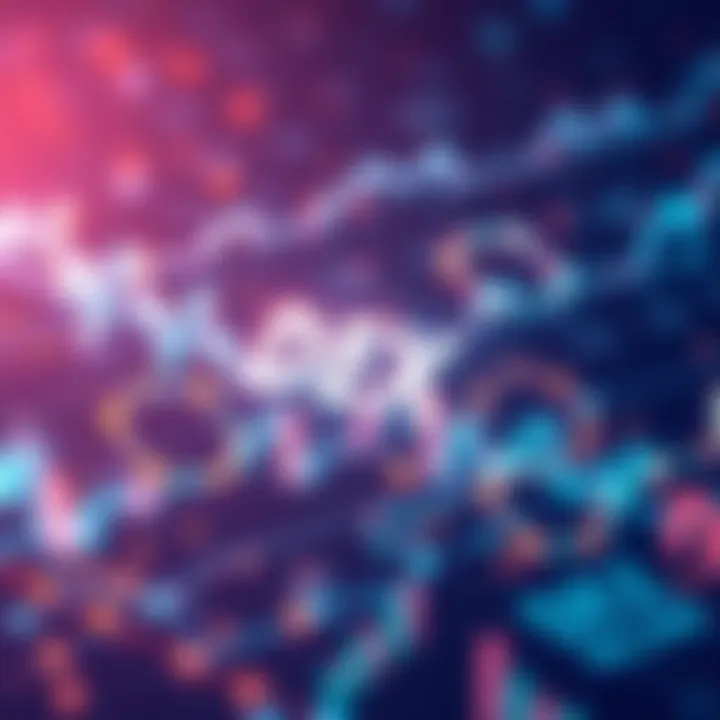 Illustration showing a cross-chain decentralized exchange connecting various blockchains with secure trades and shared liquidity.