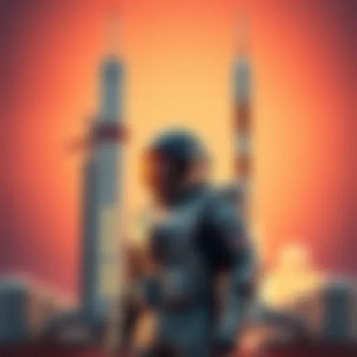 A cryptocurrency billionaire wearing a space suit, standing in front of a SpaceX rocket ready for the Mars mission