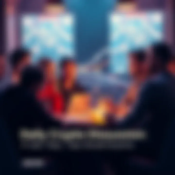 Group of people sharing tips and discussing cryptocurrency trends