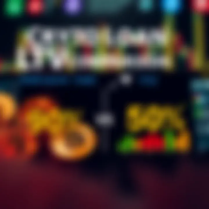 A visual comparison of 90% and 50% loan-to-value ratios in cryptocurrency loans, featuring Bitcoin symbols and graphs showing risk levels.