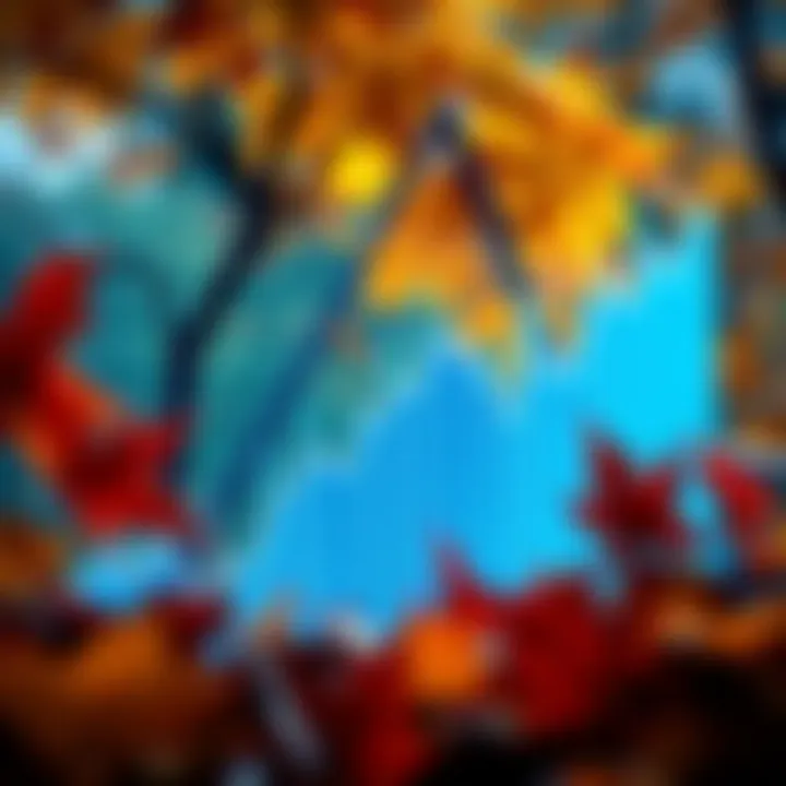 Crypto Market Revival A graph showing a rising trend in cryptocurrency prices with autumn leaves in the background.