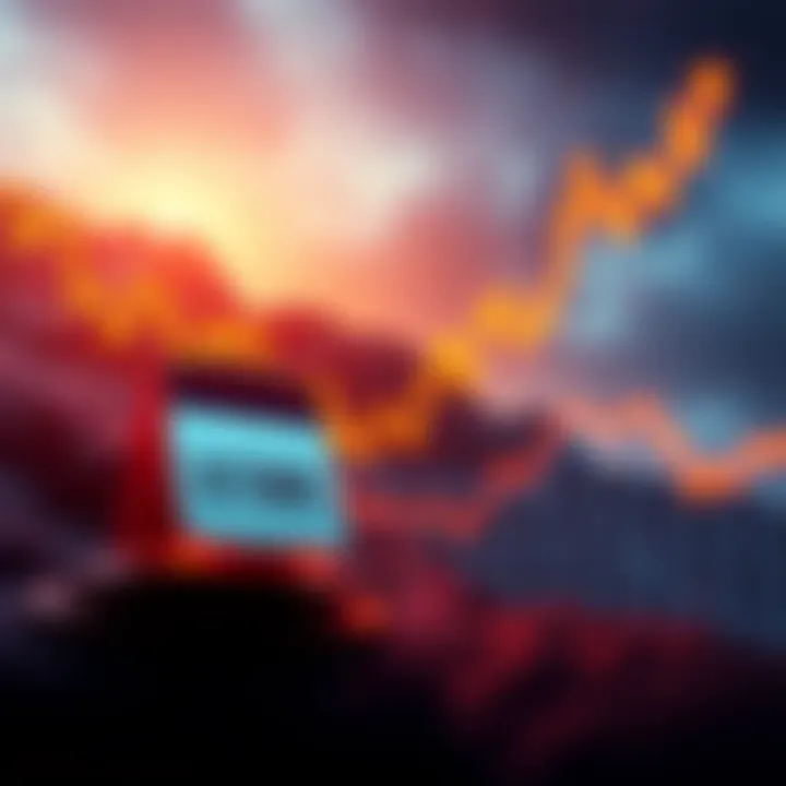 A chart showing a sharp increase in cryptocurrency prices with a calendar marking October 1st