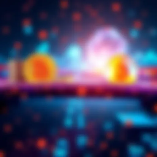 A visual representation of cryptocurrency being transferred to Hyperliquid, showcasing symbols of coins and a digital interface for bridging.