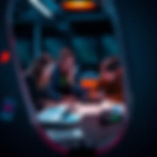 A team discussing issues in launching a crypto card with charts and paperwork in front of them