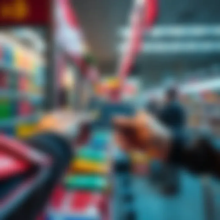 A person using a crypto card at a store checkout to make a purchase with USDT.
