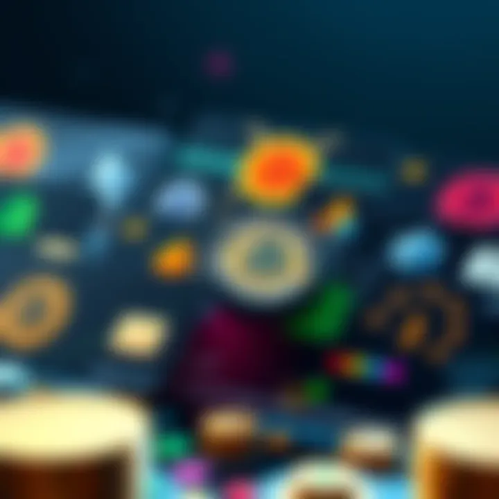 A variety of crypto cards displayed with logos and features highlighting rewards and fees