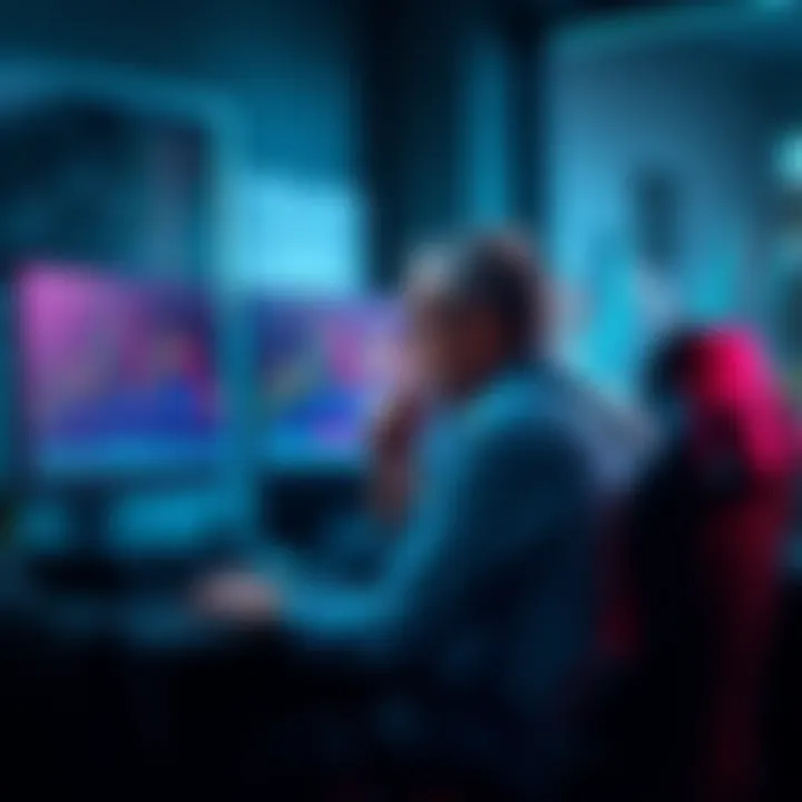 A veteran sitting at a desk with a computer displaying cryptocurrency charts, looking thoughtful about his decision to cash out.