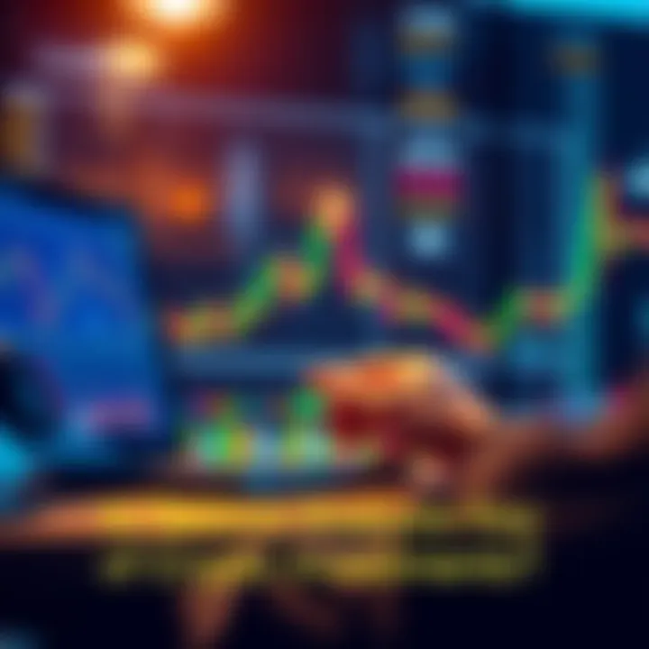 A person analyzing a chart with cryptocurrency prices, focusing on XRP trends and market news.