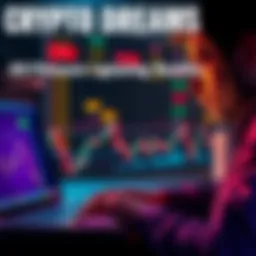 A person nervously analyzing cryptocurrency charts on a laptop, reflecting uncertainty about financial decisions