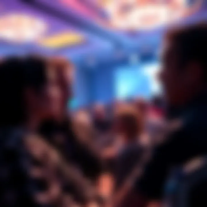 Participants at a crypto conference showing shock and concern over blockchain insights