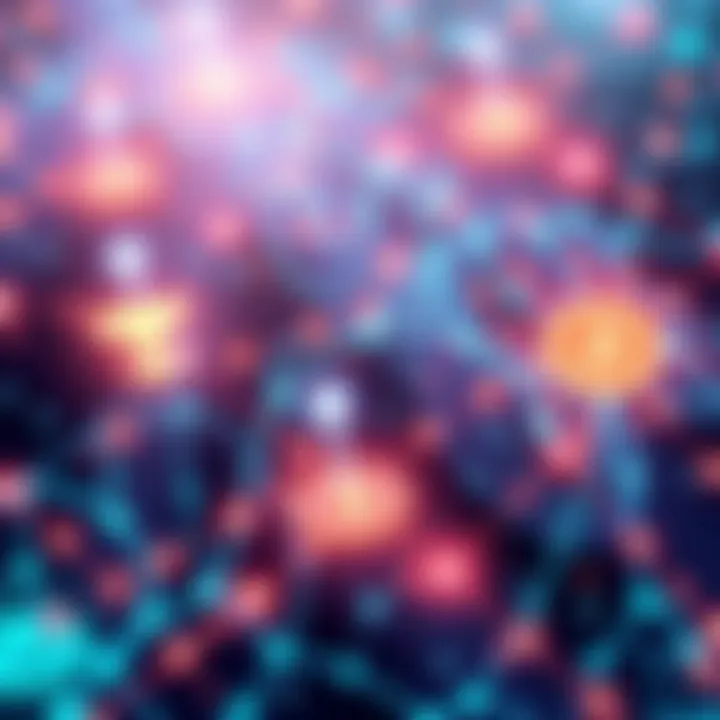 Illustration of multiple blockchain networks connecting, showing fast transactions and liquidity flow between them.