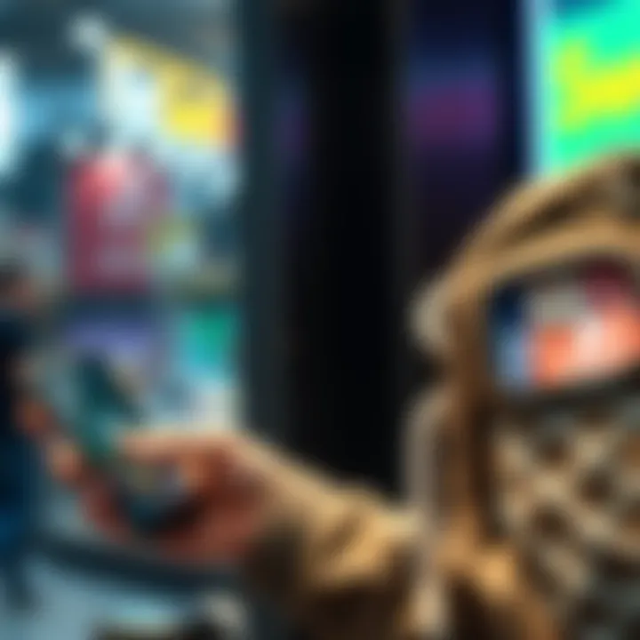 A person making a purchase with a smartphone using cryptocurrency, showcasing how crypto is integrated into daily transactions.