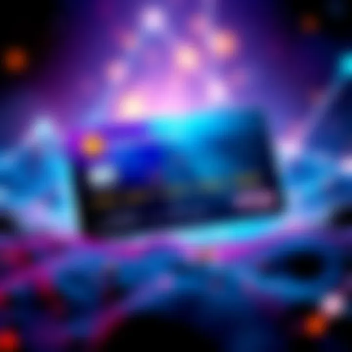 A visual representation of a crypto debit card displaying multiple virtual card options for payment management