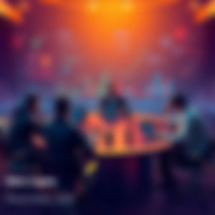 A group of people discussing cryptocurrency insights at a round table, with charts and laptops visible