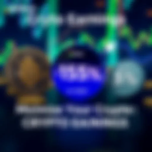 A graphic showing BitMart's 15% yield on USDT next to other platforms offering lower rates. Coins and charts in the background represent crypto growth.