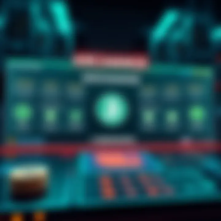 A graphical representation showing different cryptocurrency exchanges like Kraken and Binance, highlighting their features and options for traders.