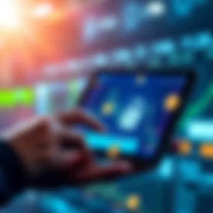 A person checking a licensed crypto exchange on a tablet with security icons around, signifying safety in crypto trading.