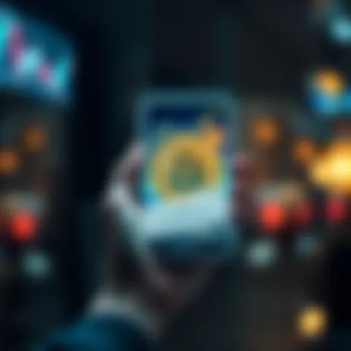 Person holding a digital smartphone displaying Bitcoin and stock shares, symbolizing fractional ownership of assets.