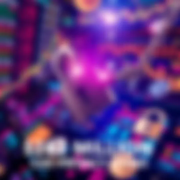 Crypto Heist Concept Graphics showing a digital lock and cryptocurrencies with a backdrop of chaotic financial data, symbolizing the $282 million crypto heist and privacy coins.