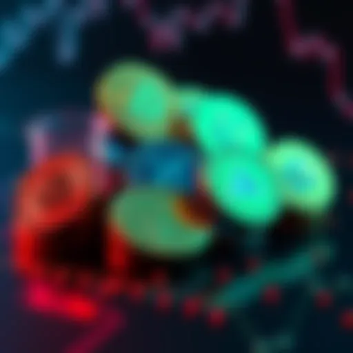 A visual representation of various cryptocurrencies like Hbar, Algorand, Xlm, and Cardano, illustrating the concept of long-term investment strategies.