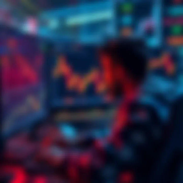 A person looking at cryptocurrency charts on a computer, exploring investment opportunities.