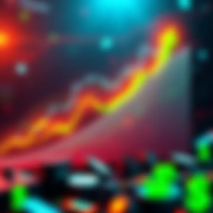 Crypto investments surge in Uptober Graph showing rising cryptocurrency investment activity during October with green arrows and dollar signs