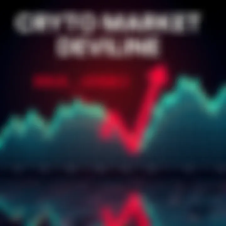 A graph showing a sharp decline in cryptocurrency prices, highlighting a significant market crash on June 2, with red arrows indicating losses.