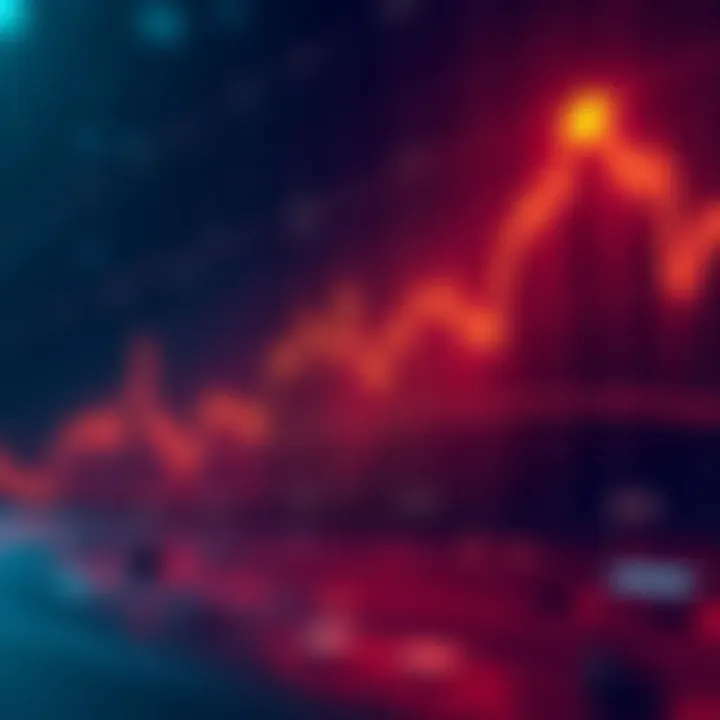 A graph showing a downward trend in cryptocurrency values, representing investor losses this week.