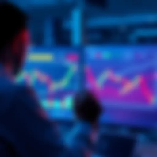 Traders observing market trends on a digital screen, showing positive crypto movement and charts, symbolizing cautious optimism.