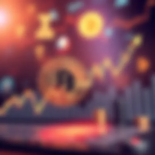 An illustration showing a fluctuating Bitcoin graph with symbols of investment institutions in the background, hinting at changing market dynamics.