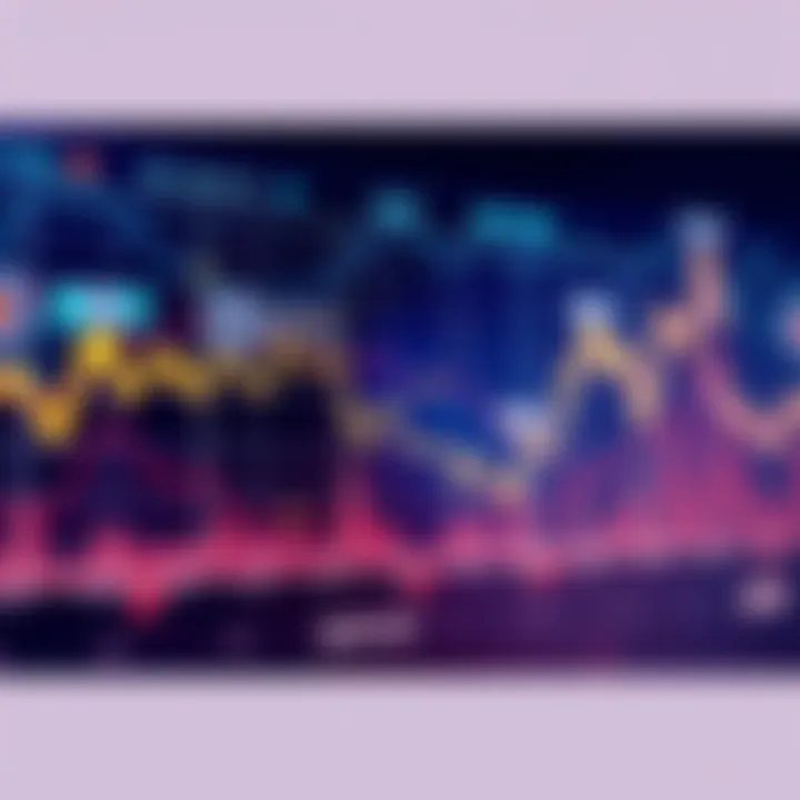 A line graph showing fluctuations in the crypto market over the years, highlighting peaks and drops, with altcoin logos like AVAX visible