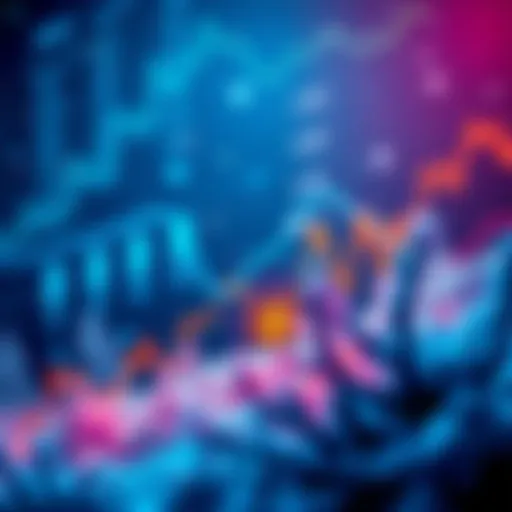 Graph showing declining Bitcoin prices with a winter theme