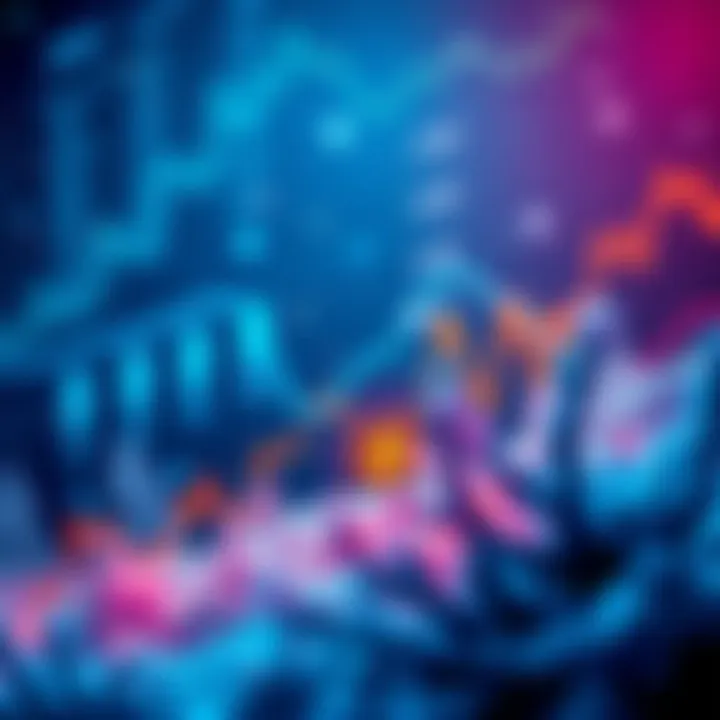 Graph showing declining Bitcoin prices with a winter theme